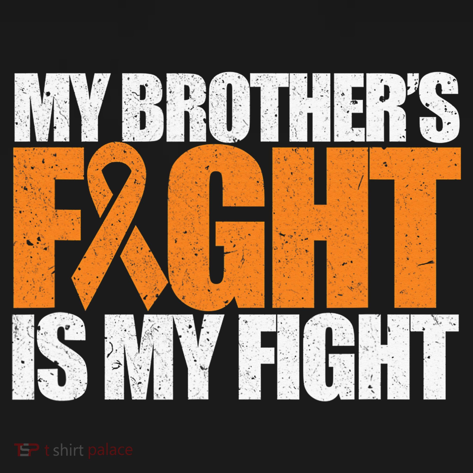 Leukemia My Brother's Fight Is My Fight Awareness Distressed Women's Hoodie