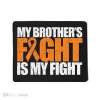 Leukemia My Brother's Fight Is My Fight Awareness Distressed Mousepad thumb 0