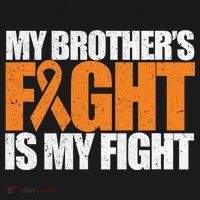 Leukemia My Brother's Fight Is My Fight Awareness Distressed Baby Bodysuit thumb 2