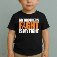 Leukemia My Brother's Fight Is My Fight Awareness Distressed Toddler T-Shirt thumb 2
