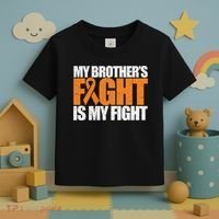 Leukemia My Brother's Fight Is My Fight Awareness Distressed Toddler T-Shirt thumb 3