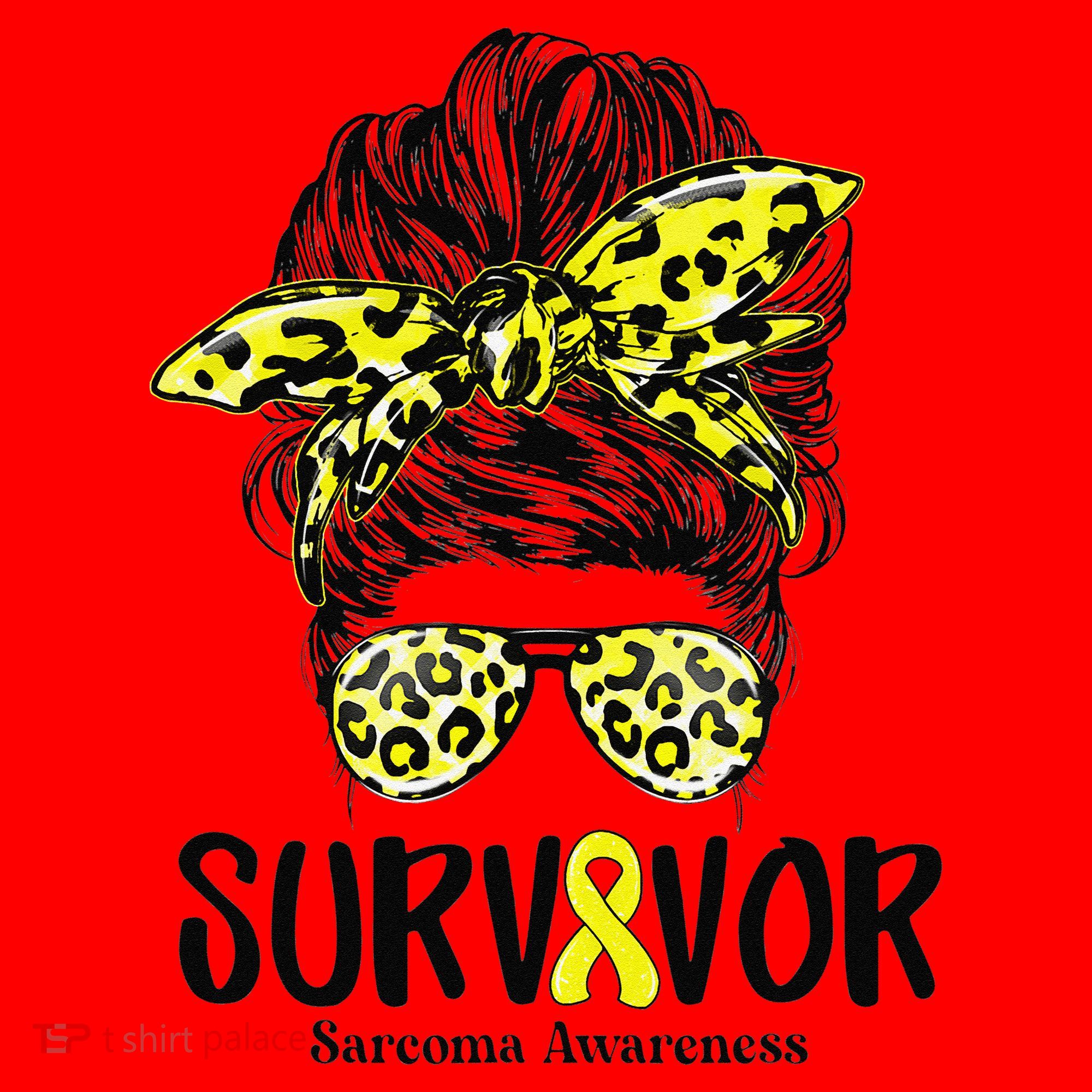 Leopard Messy Bun  Survivor Sarcoma Awareness Santa Hat