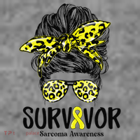 Leopard Messy Bun  Survivor Sarcoma Awareness Toddler Hoodie thumb 2