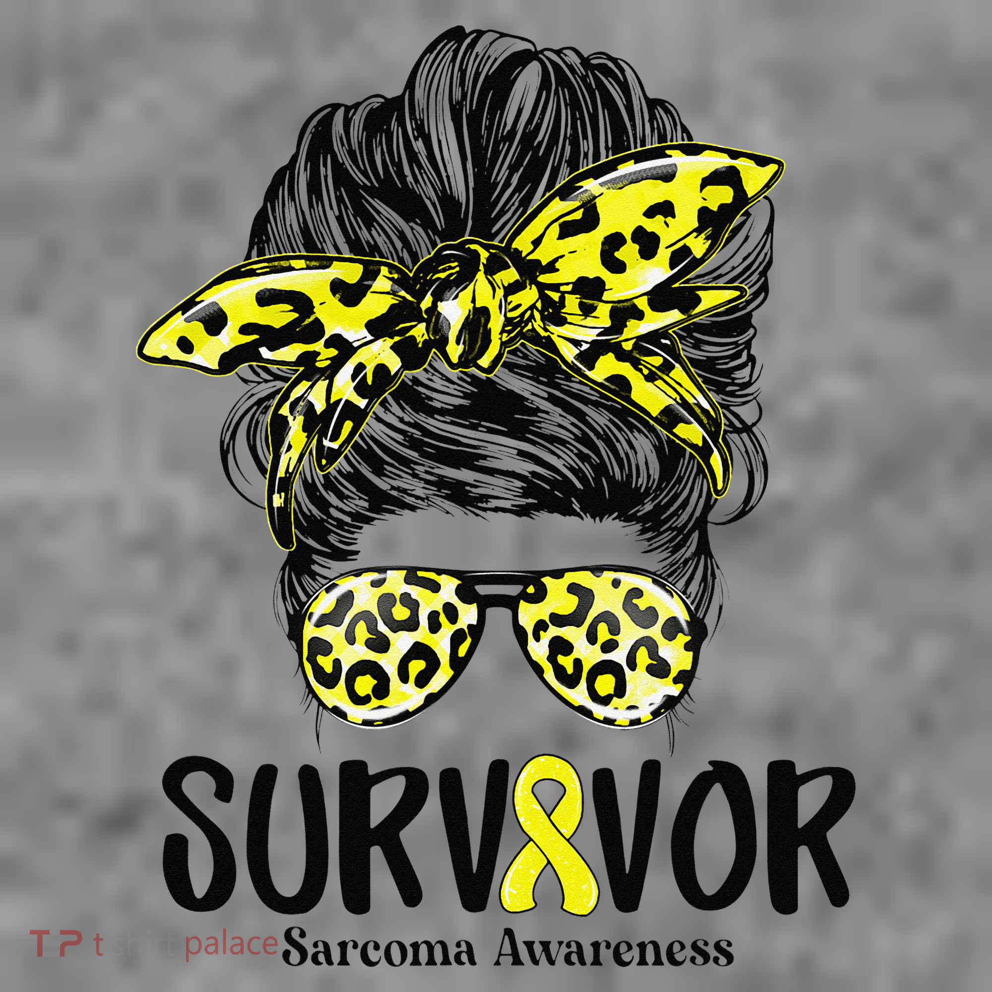 Leopard Messy Bun  Survivor Sarcoma Awareness Toddler Hoodie