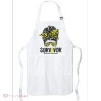 Leopard Messy Bun  Survivor Sarcoma Awareness Apron thumb 0