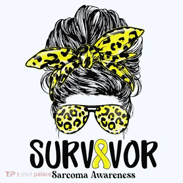 Leopard Messy Bun  Survivor Sarcoma Awareness Bucket Hat