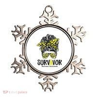 Leopard Messy Bun  Survivor Sarcoma Awareness Ornament thumb 0