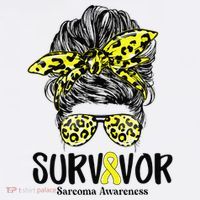 Leopard Messy Bun  Survivor Sarcoma Awareness Toddler T-Shirt thumb 4