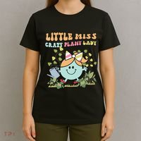 Little Miss Crazy Plant Lady Plant Mom Plant Lover Gardening T-Shirt thumb 4