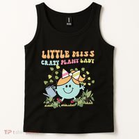 Little Miss Crazy Plant Lady Plant Mom Plant Lover Gardening Tank Top thumb 2