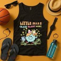 Little Miss Crazy Plant Lady Plant Mom Plant Lover Gardening Tank Top thumb 4