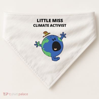Little Miss Climate Activist USA-Made Doggie Bandana