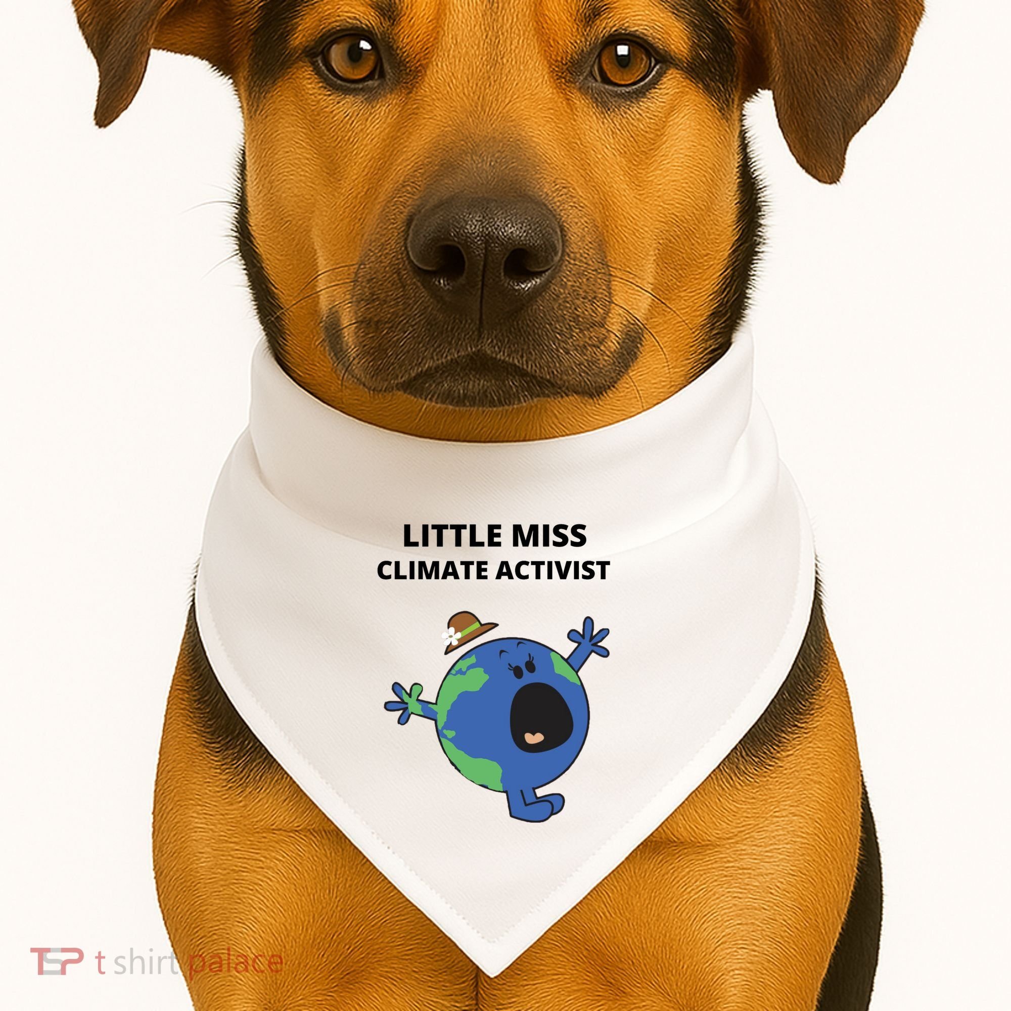 Little Miss Climate Activist USA-Made Doggie Bandana