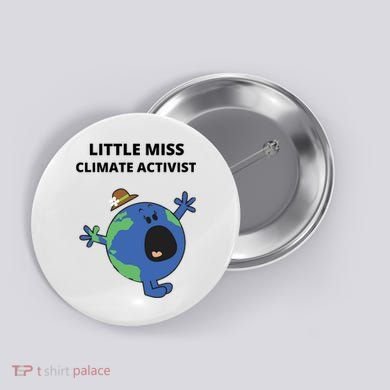 Little Miss Climate Activist Button