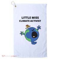 Little Miss Climate Activist Golf Towel thumb 0