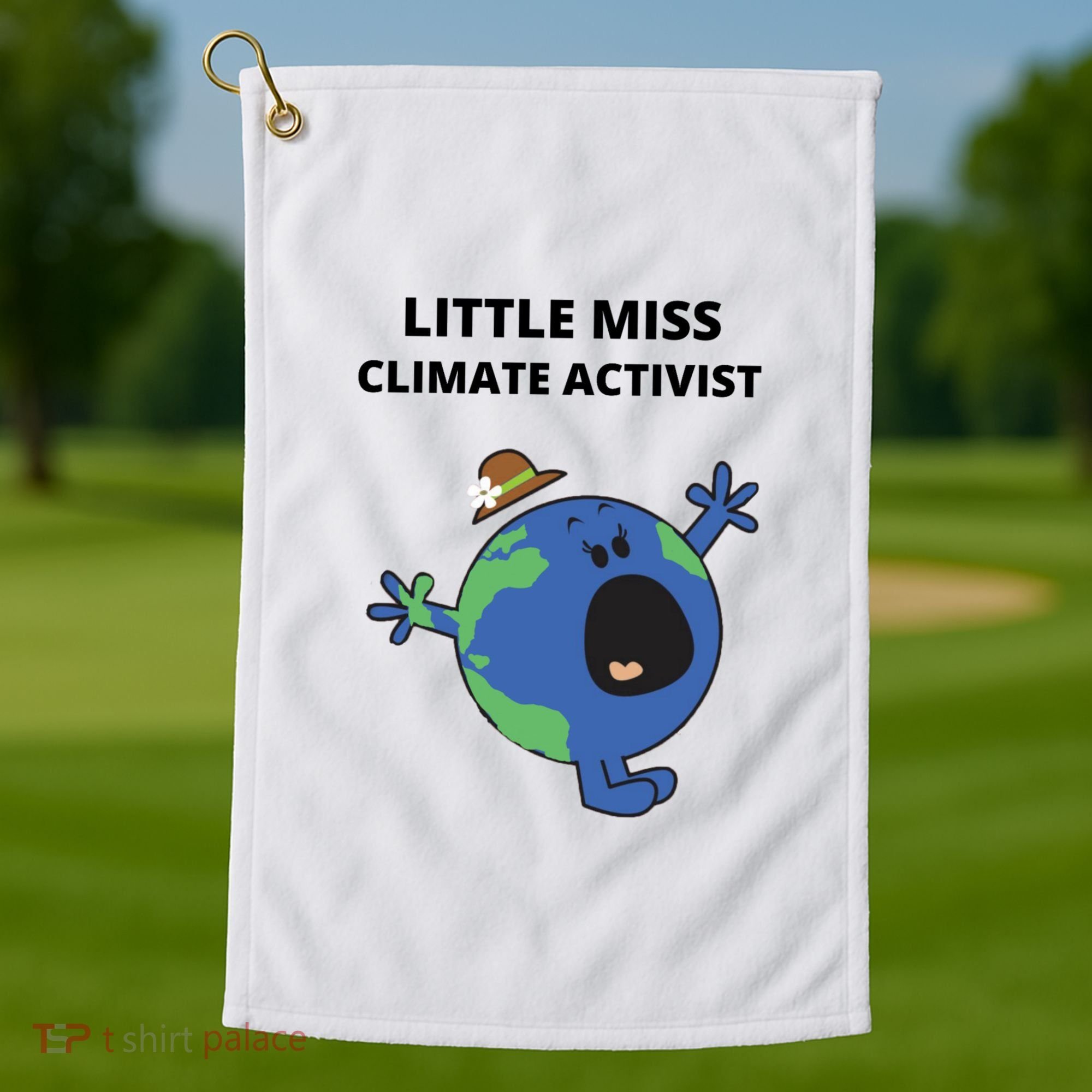 Little Miss Climate Activist Golf Towel