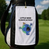 Little Miss Climate Activist Golf Towel thumb 2
