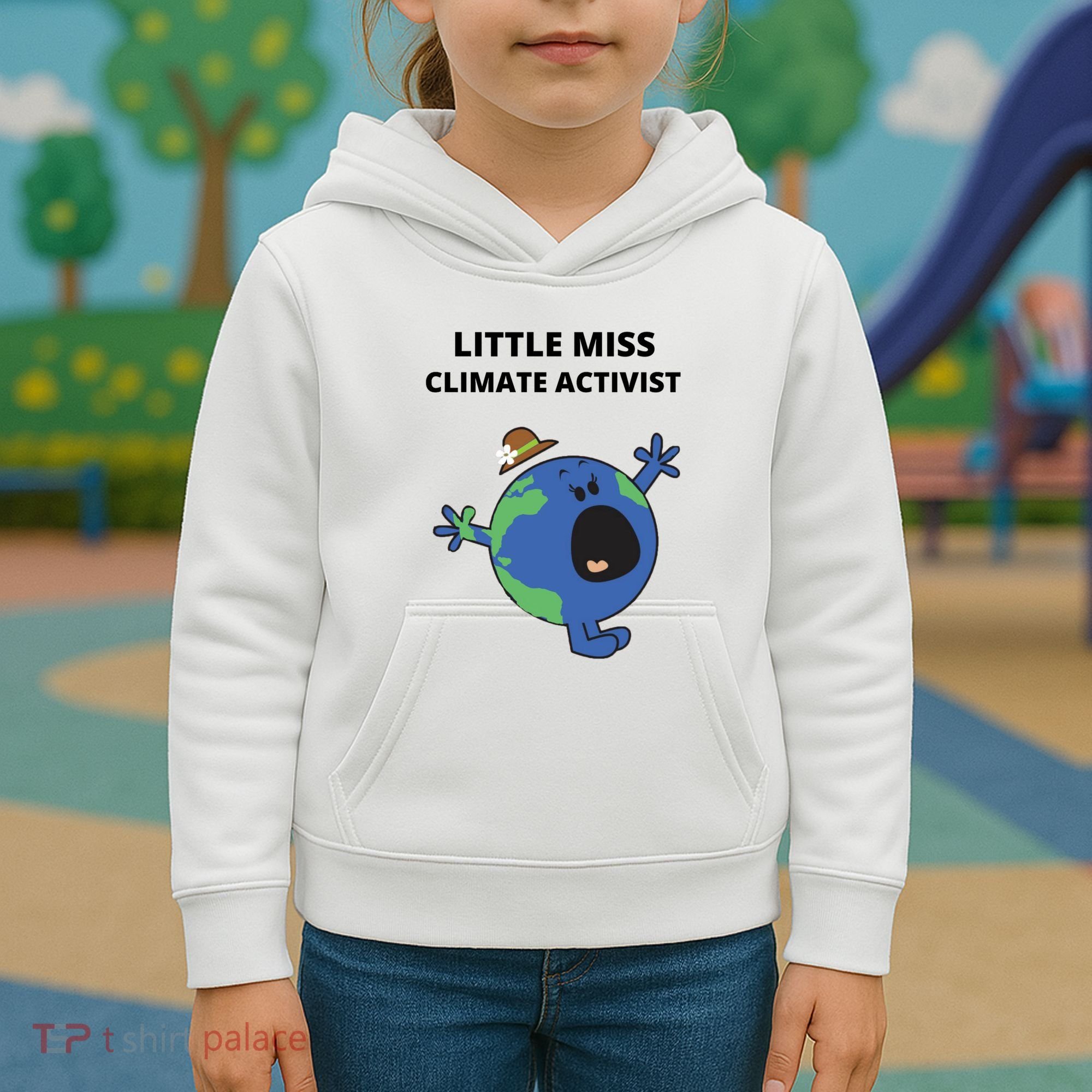 Little Miss Climate Activist Kids Hoodie