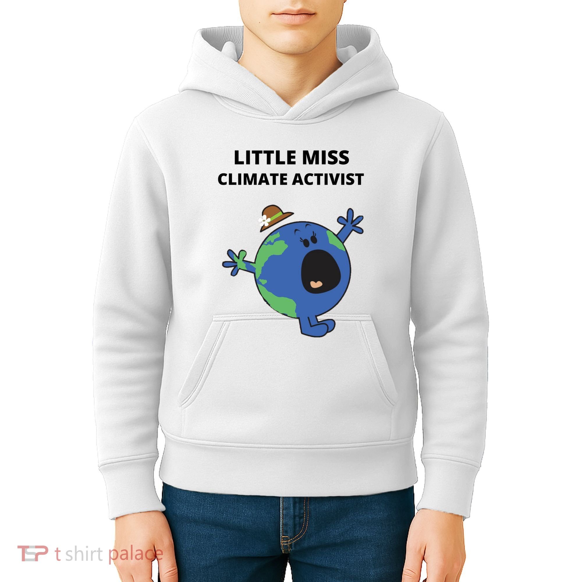 Little Miss Climate Activist Kids Hoodie