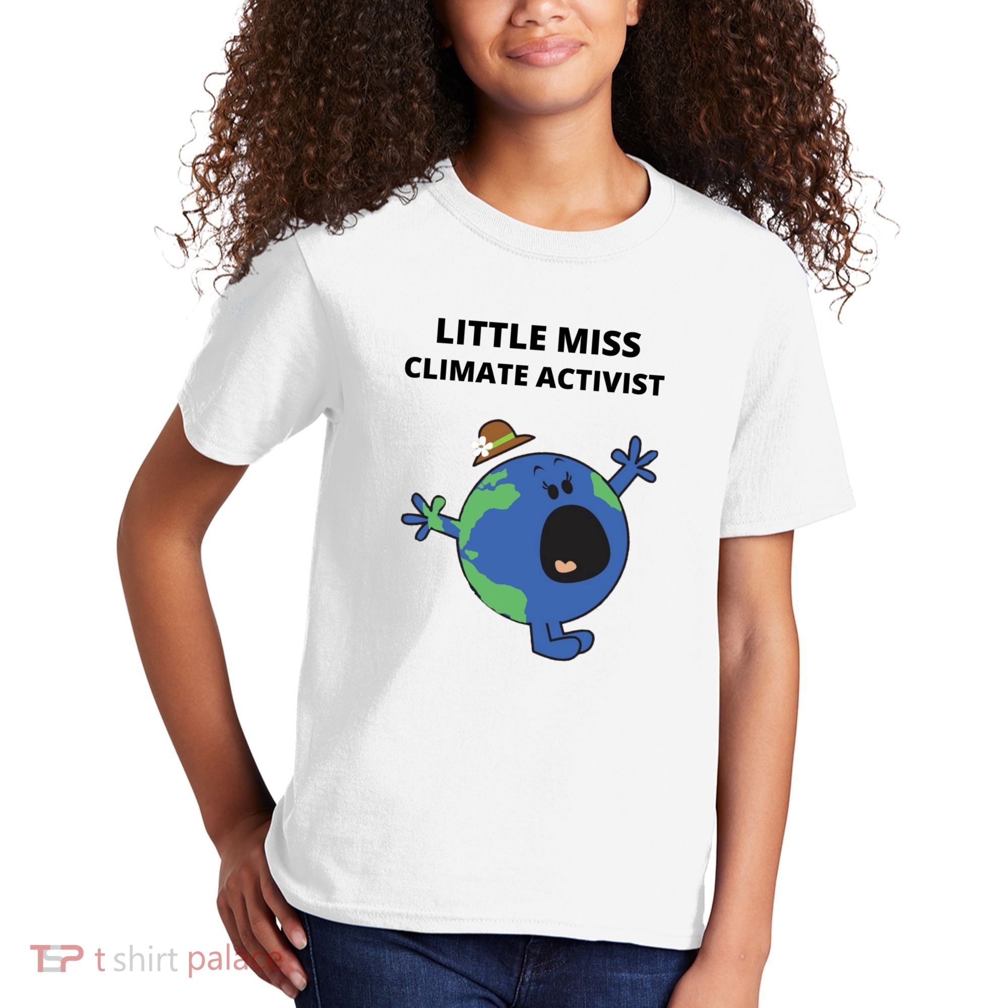 Little Miss Climate Activist Kids T-Shirt