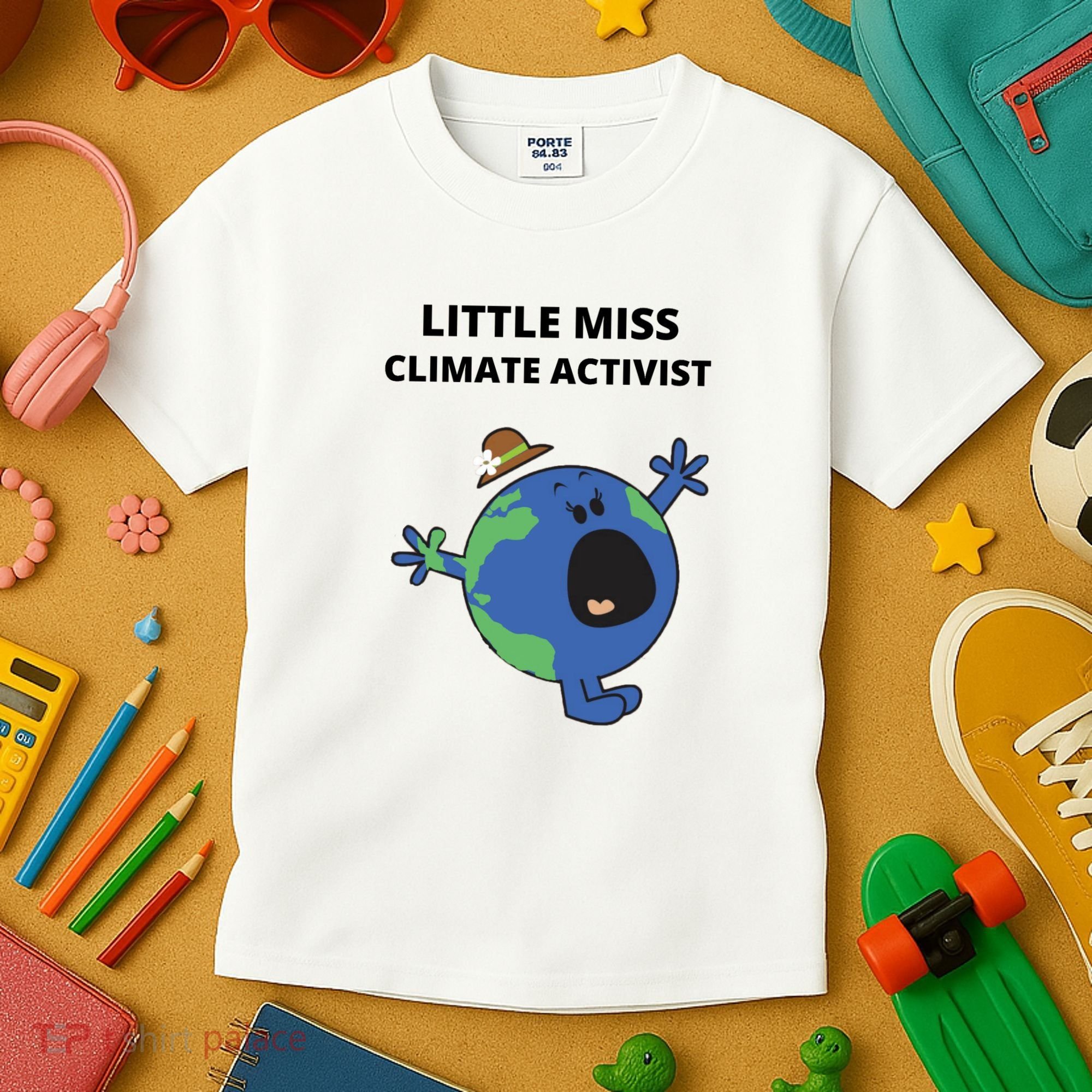 Little Miss Climate Activist Kids T-Shirt