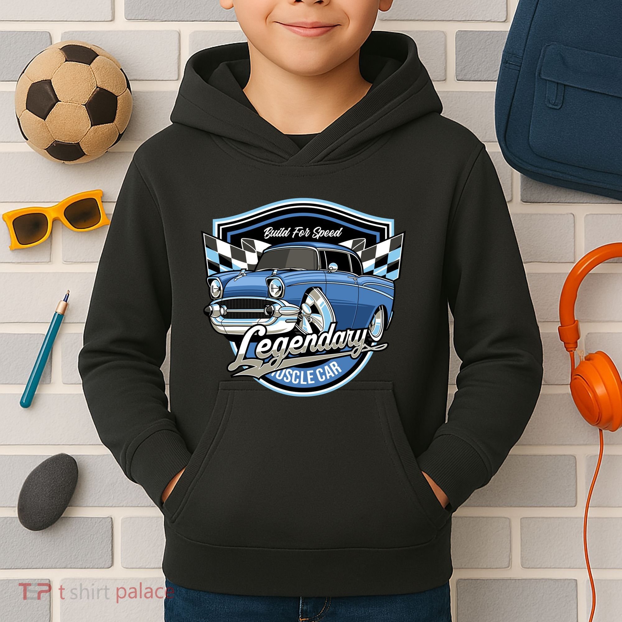 Legendary Muscle Car Kids Hoodie