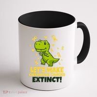 Let's Make Childhood Cancer Extinct Trex Coffee Mug thumb 1