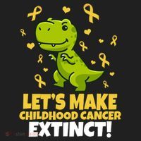 Let's Make Childhood Cancer Extinct Trex Tumbler thumb 3