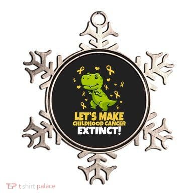 Let's Make Childhood Cancer Extinct Trex Ornament