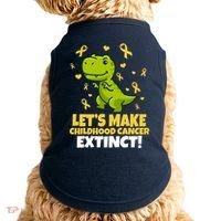 Let's Make Childhood Cancer Extinct Trex Doggie Tank thumb 0