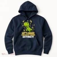Let's Make Childhood Cancer Extinct Trex Hoodie thumb 0