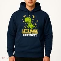 Let's Make Childhood Cancer Extinct Trex Hoodie thumb 2