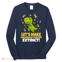 Let's Make Childhood Cancer Extinct Trex Long Sleeve Shirt thumb 0