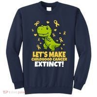 Let's Make Childhood Cancer Extinct Trex Sweatshirt thumb 0