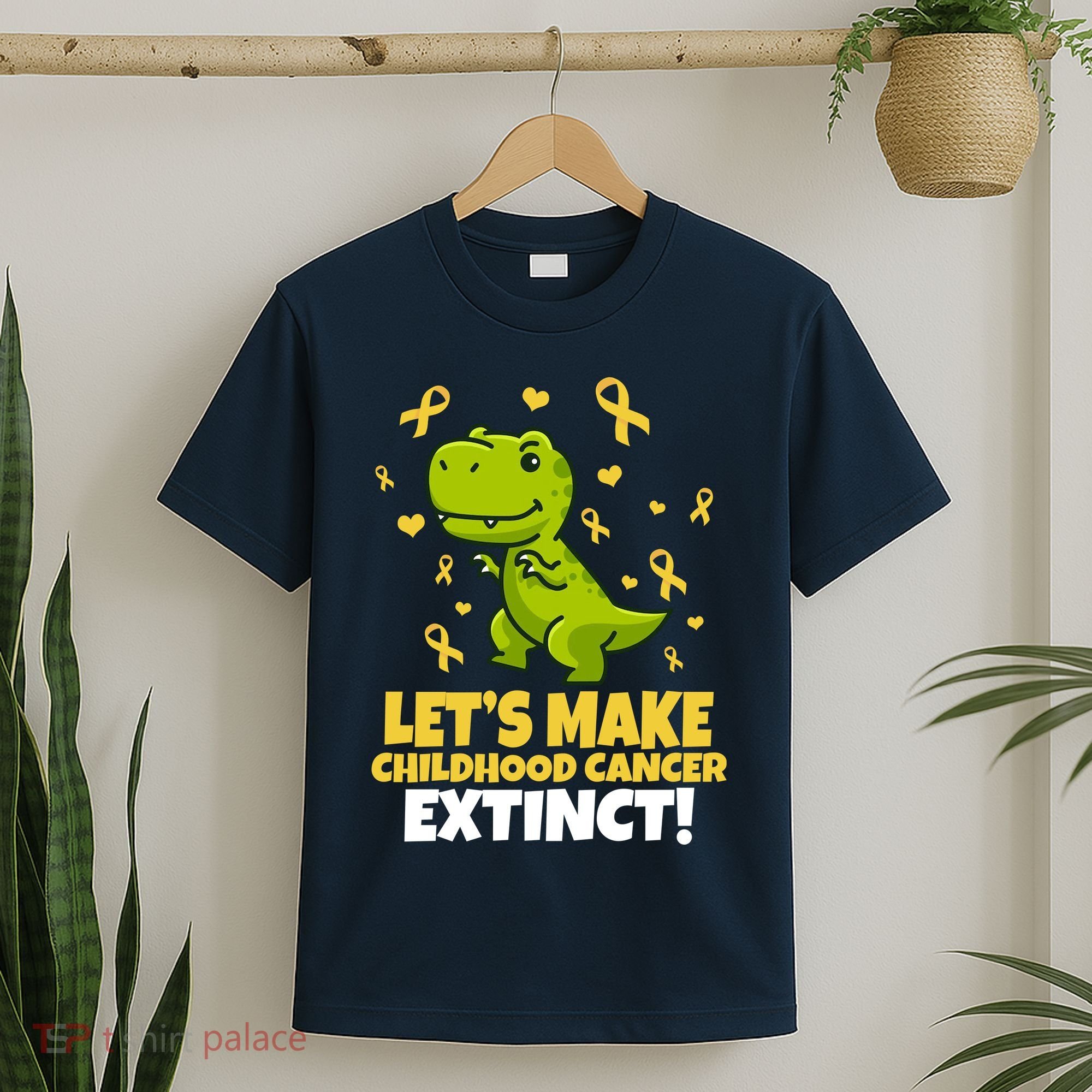 Let's Make Childhood Cancer Extinct Trex T-Shirt
