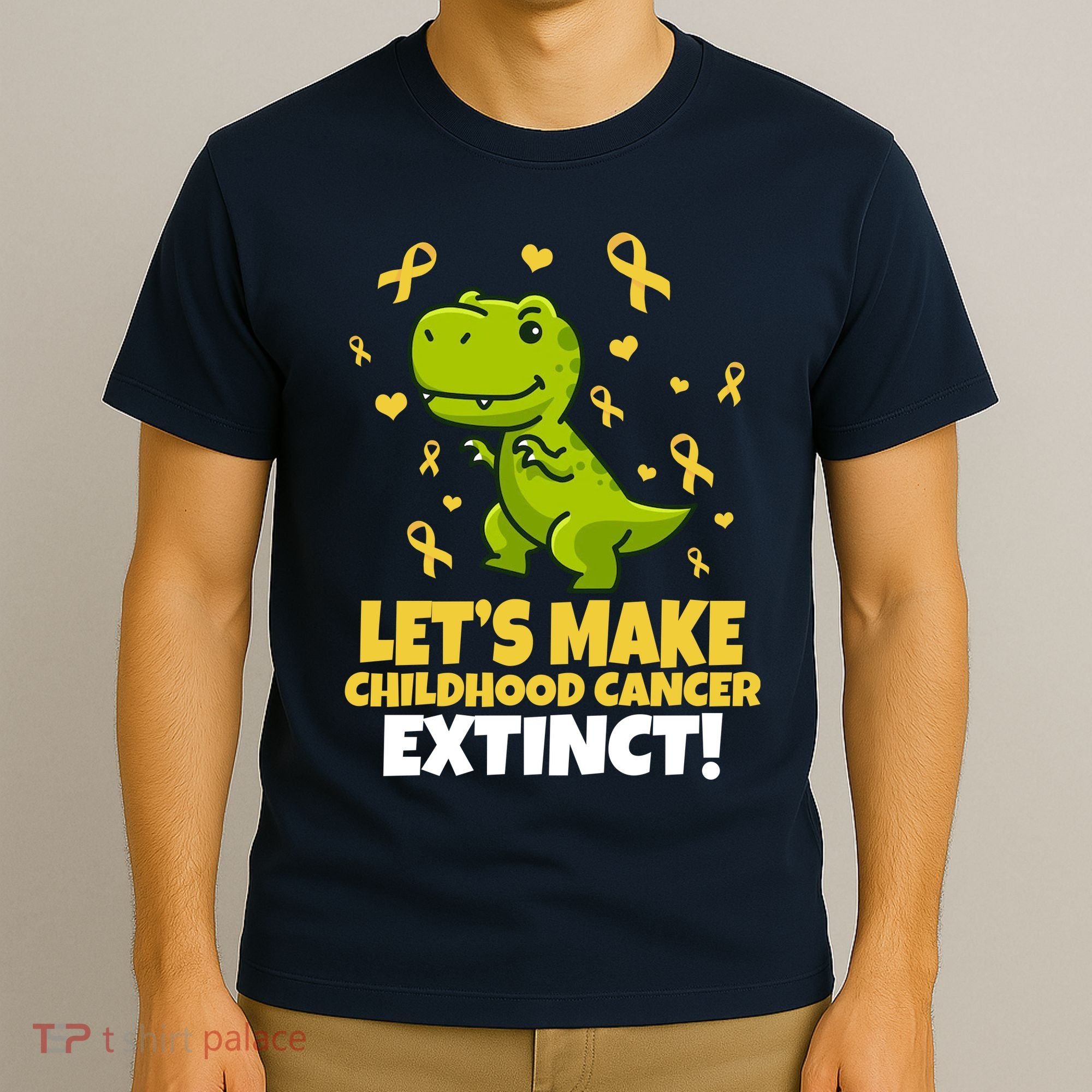 Let's Make Childhood Cancer Extinct Trex T-Shirt