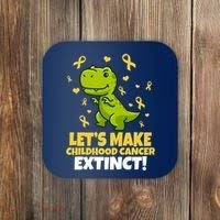 Let's Make Childhood Cancer Extinct Trex Coaster thumb 0