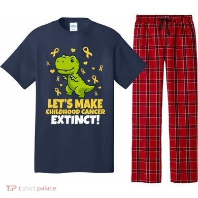 Let's Make Childhood Cancer Extinct Trex Pajama Set