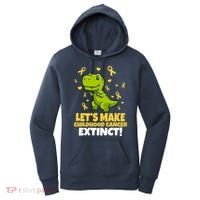 Let's Make Childhood Cancer Extinct Trex Women's Hoodie thumb 0