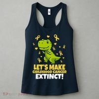 Let's Make Childhood Cancer Extinct Trex Women's Tank Top thumb 3