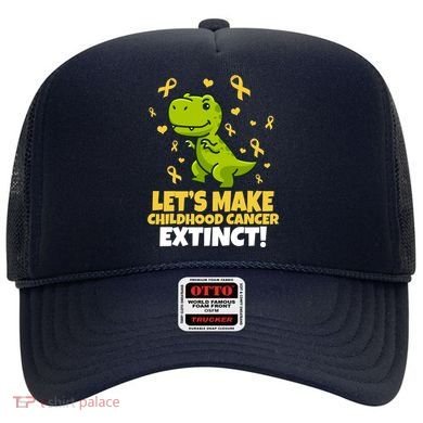 Let's Make Childhood Cancer Extinct Trex Hat