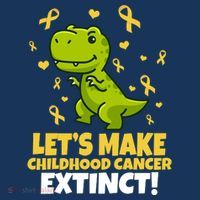 Let's Make Childhood Cancer Extinct Trex Hat thumb 2