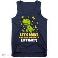 Let's Make Childhood Cancer Extinct Trex Tank Top thumb 0