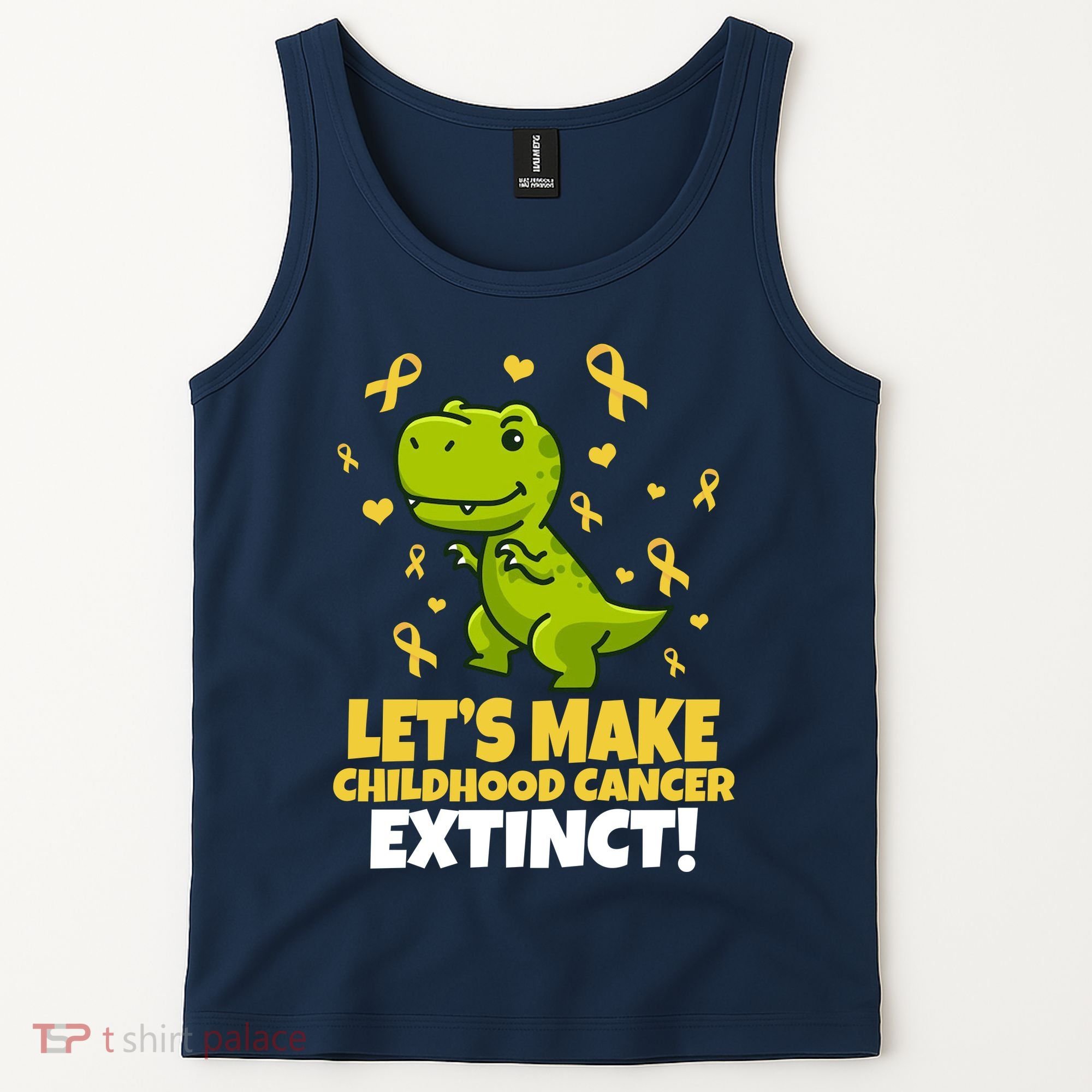 Let's Make Childhood Cancer Extinct Trex Tank Top