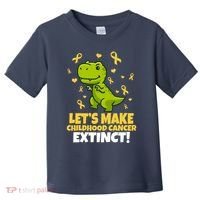 Let's Make Childhood Cancer Extinct Trex Toddler T-Shirt thumb 0