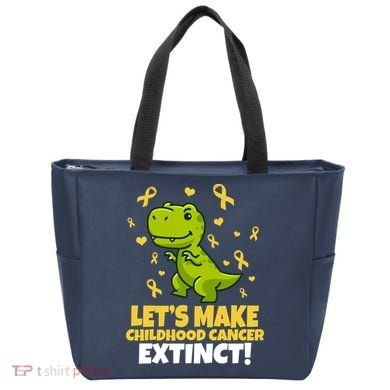 Let's Make Childhood Cancer Extinct Trex Tote Bag