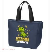 Let's Make Childhood Cancer Extinct Trex Tote Bag thumb 3