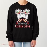 Little Miss Candy Cane Christmas Messy Bungirl Women's Sweatshirt thumb 0