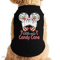 Little Miss Candy Cane Christmas Messy Bungirl Doggie Tank thumb 0