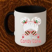 Little Miss Candy Cane Christmas Messy Bungirl Coffee Mug thumb 2
